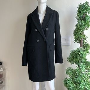 NWT - Stradivarius Black Pea Coat